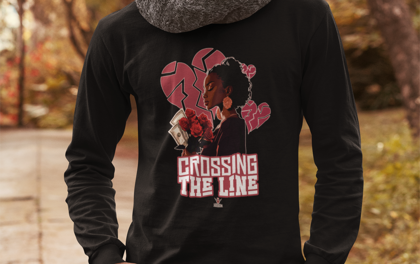 Hooded long-sleeve tee